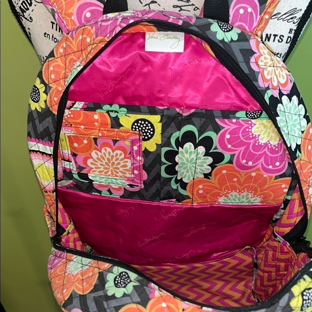 πVera Bradley Ziggy Zinnia Floral Multicolor Backpack - Picture 6 of 14